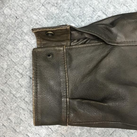 Austin Clothing Co Leather Jacket Mens XL Brown Zip Bomber Pig Nappa Quilted - Picture 5 of 16